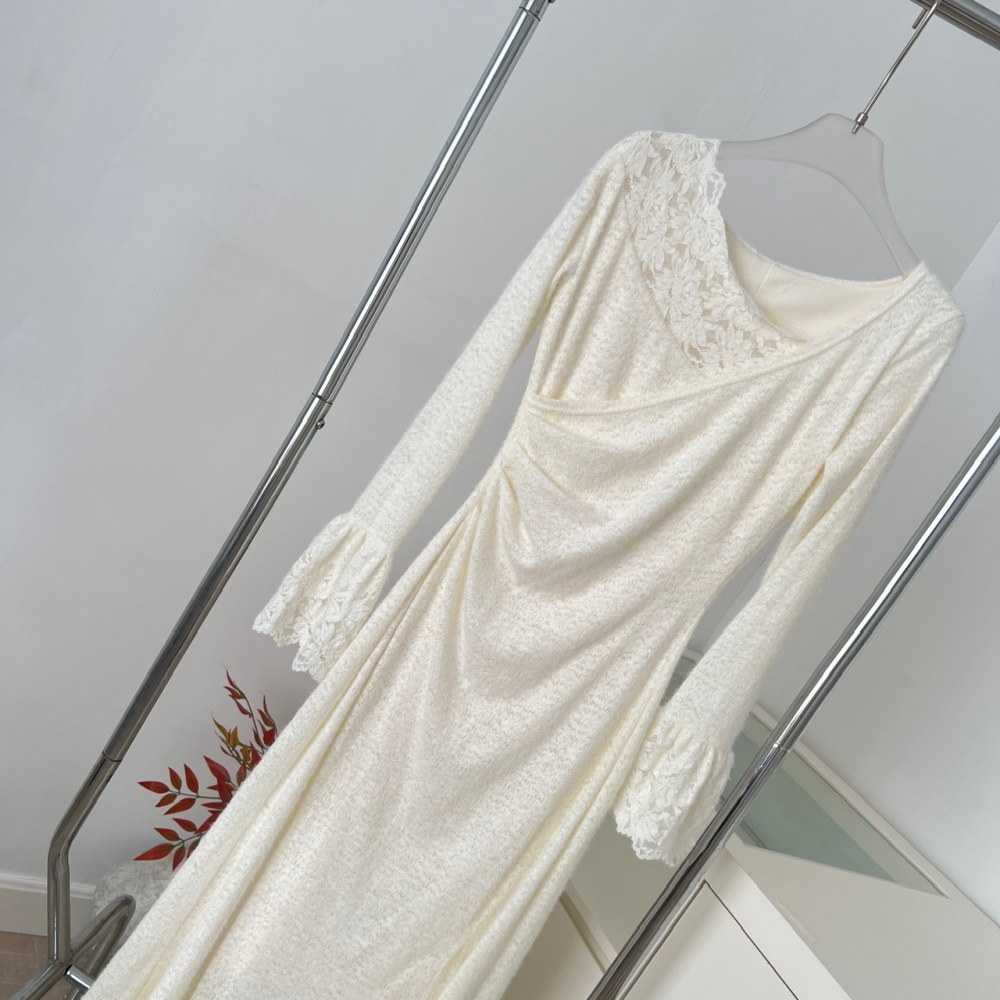 France style mermaid long dress winter dress for women