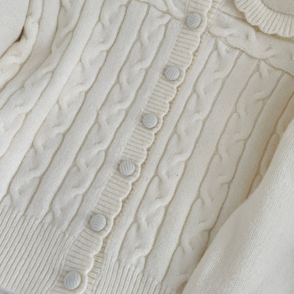 Knitted twist tops lapel temperament long skirt a set