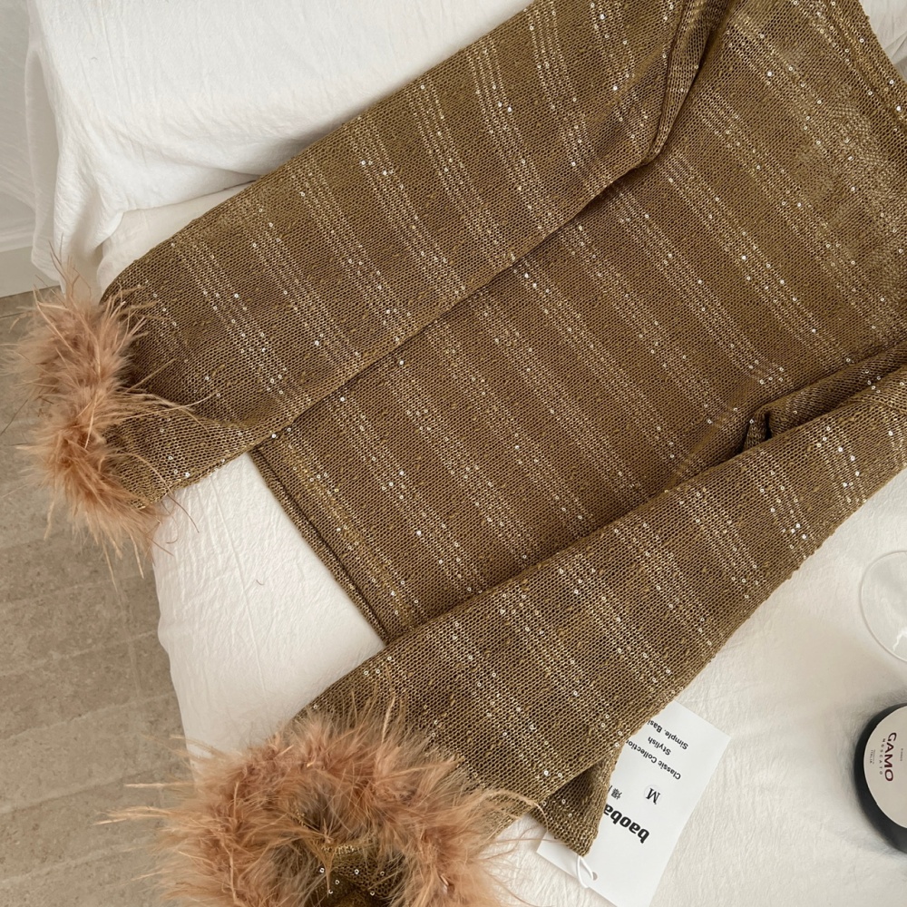 Pink sloping shoulder skirt enticement tops a set for women