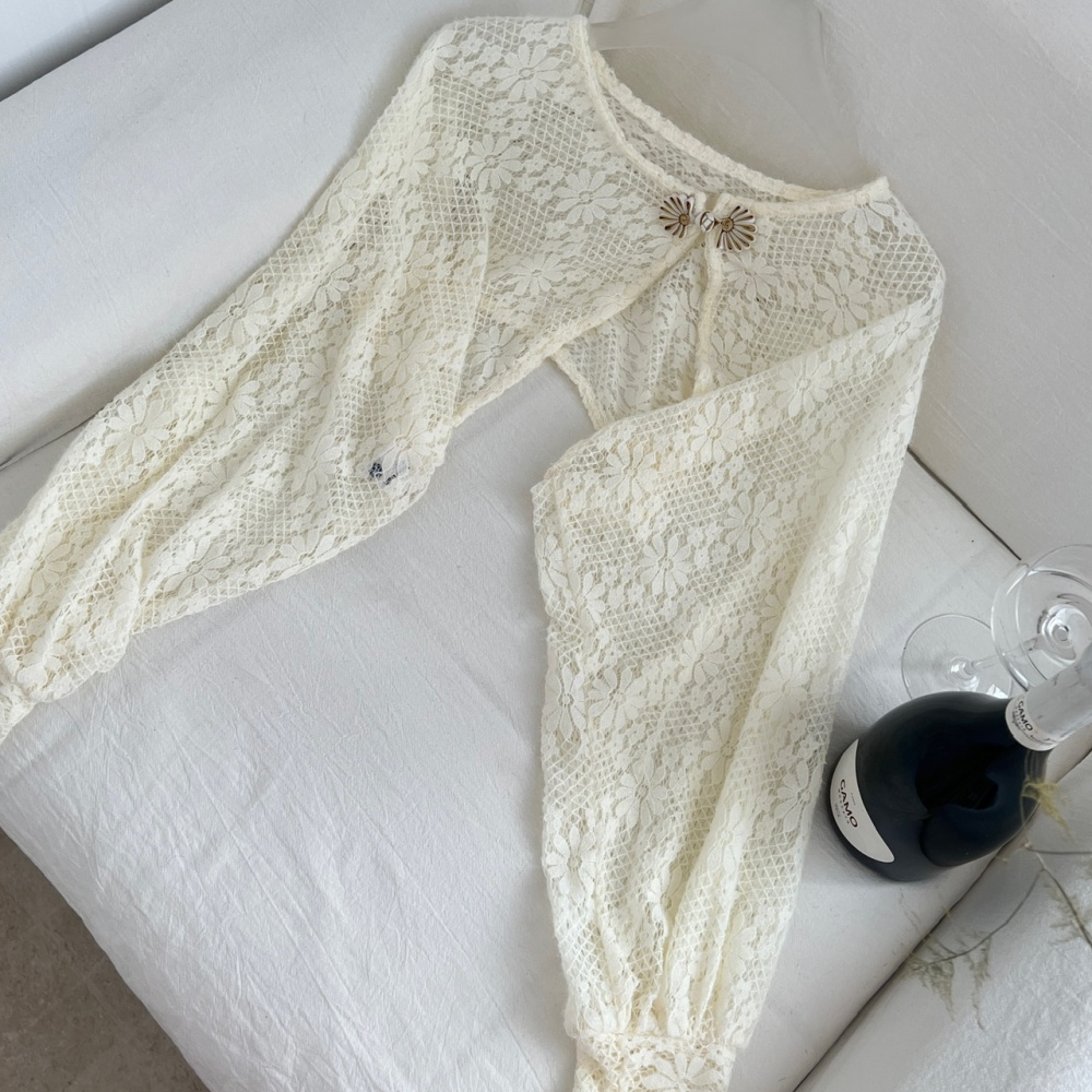 Plus velvet lace dress lapel cstand collar cheongsam a set