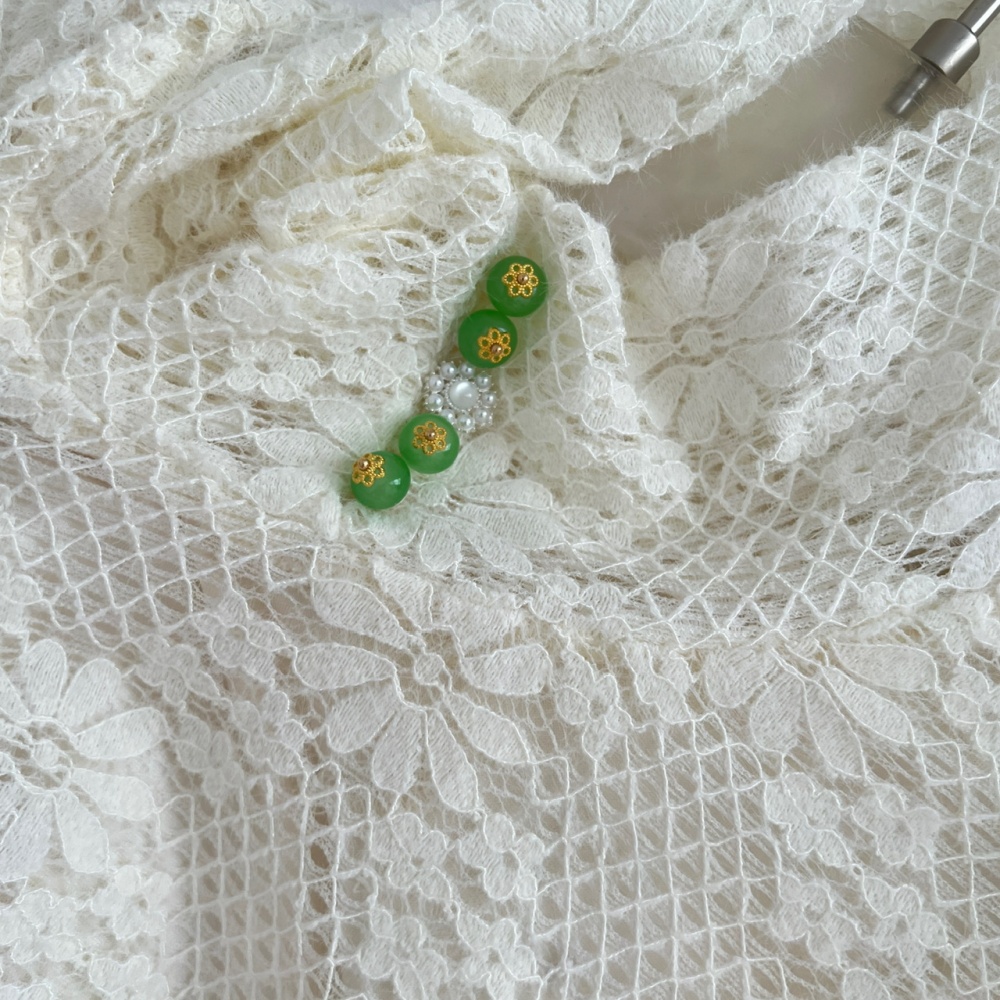 Plus velvet lace dress lapel cstand collar cheongsam a set