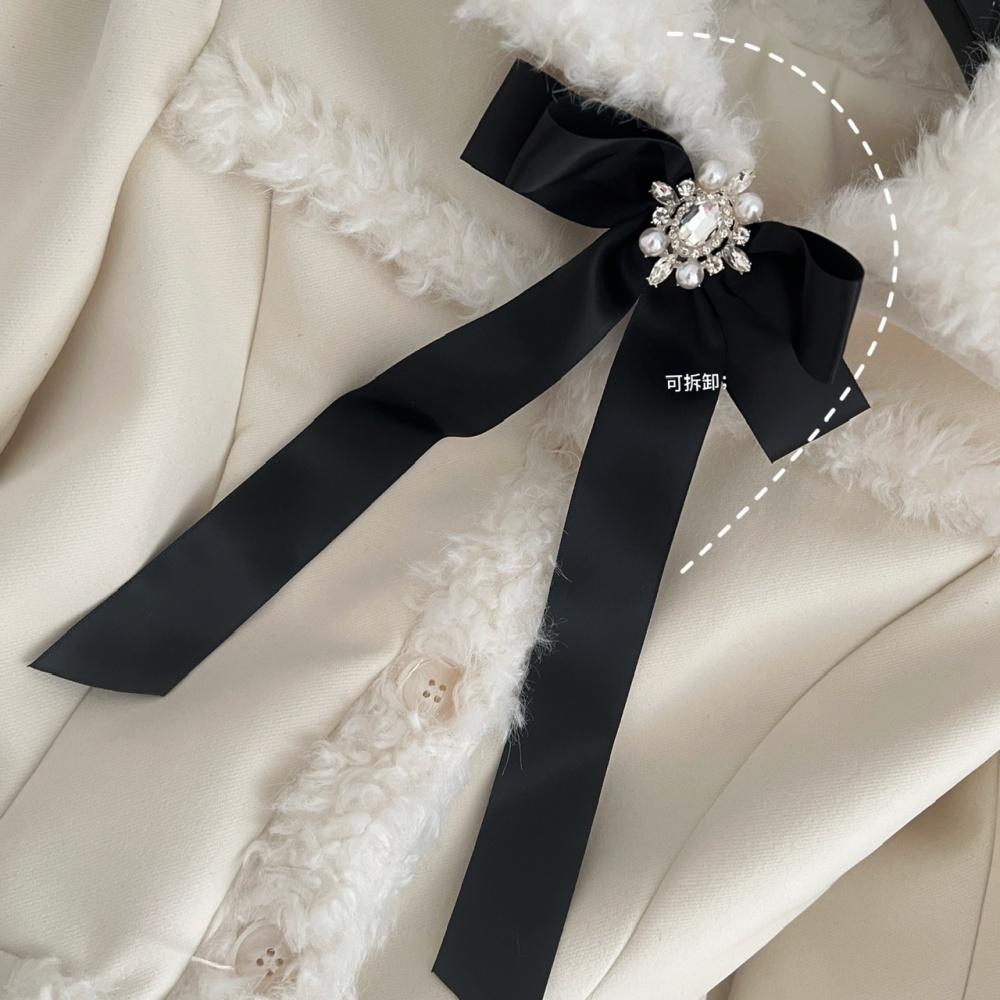 Sweet long sleeve coat winter slim short skirt a set