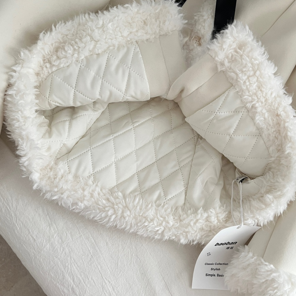 Sweet long sleeve coat winter slim short skirt a set