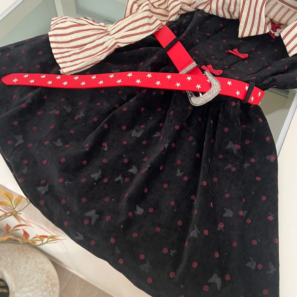 Polka dot autumn and winter shirt enticement dress