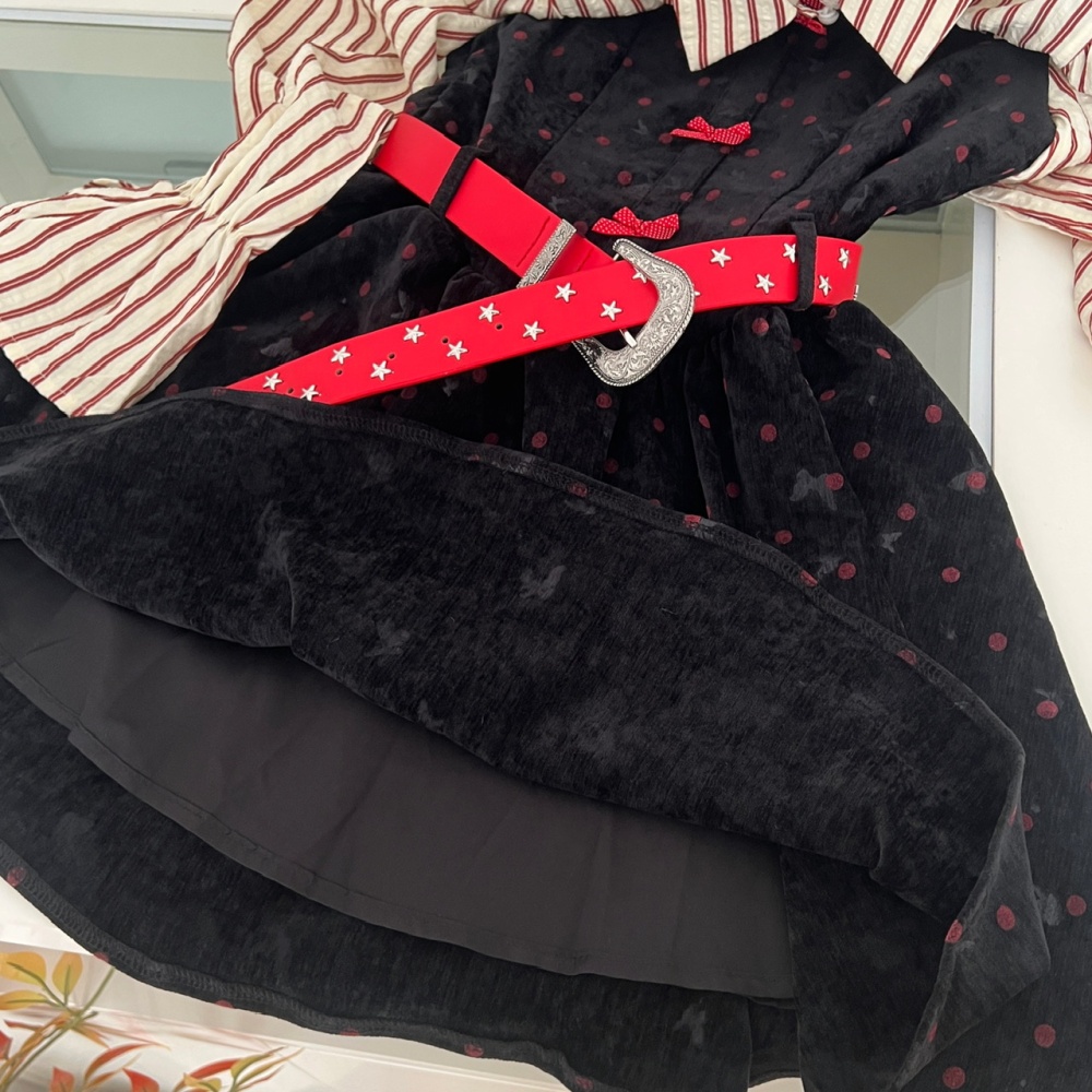 Polka dot autumn and winter shirt enticement dress