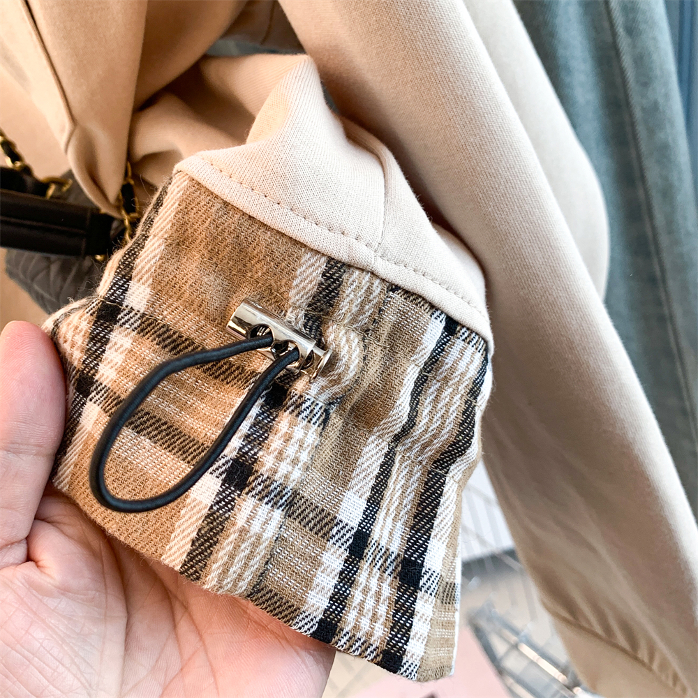 Casual splice T-shirt autumn and winter hoodie for women