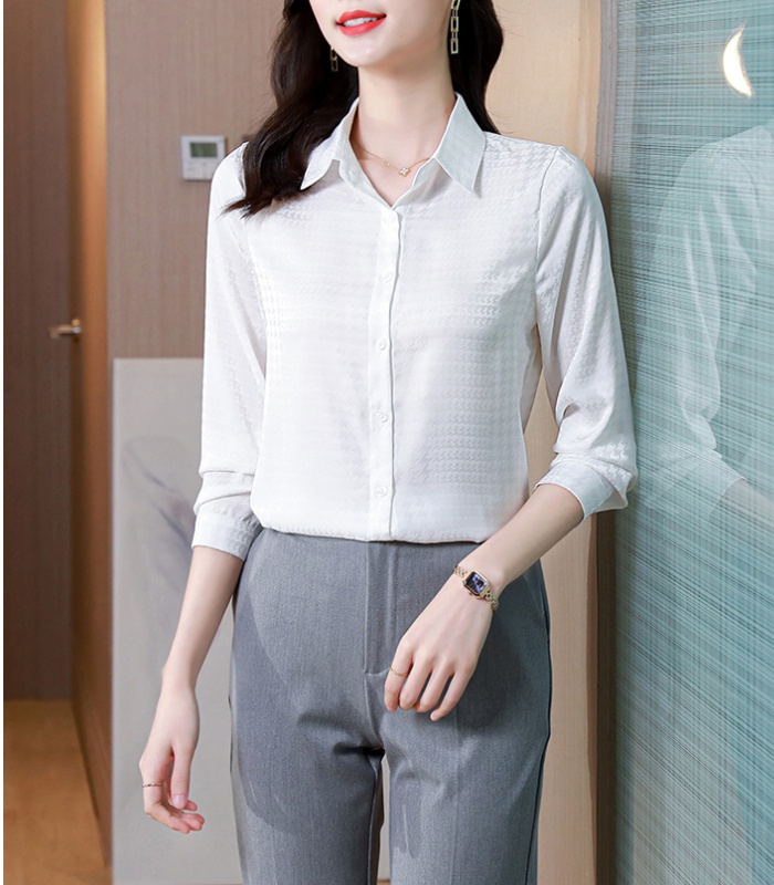 Fashion all-match temperament spring and autumn long sleeve shirt