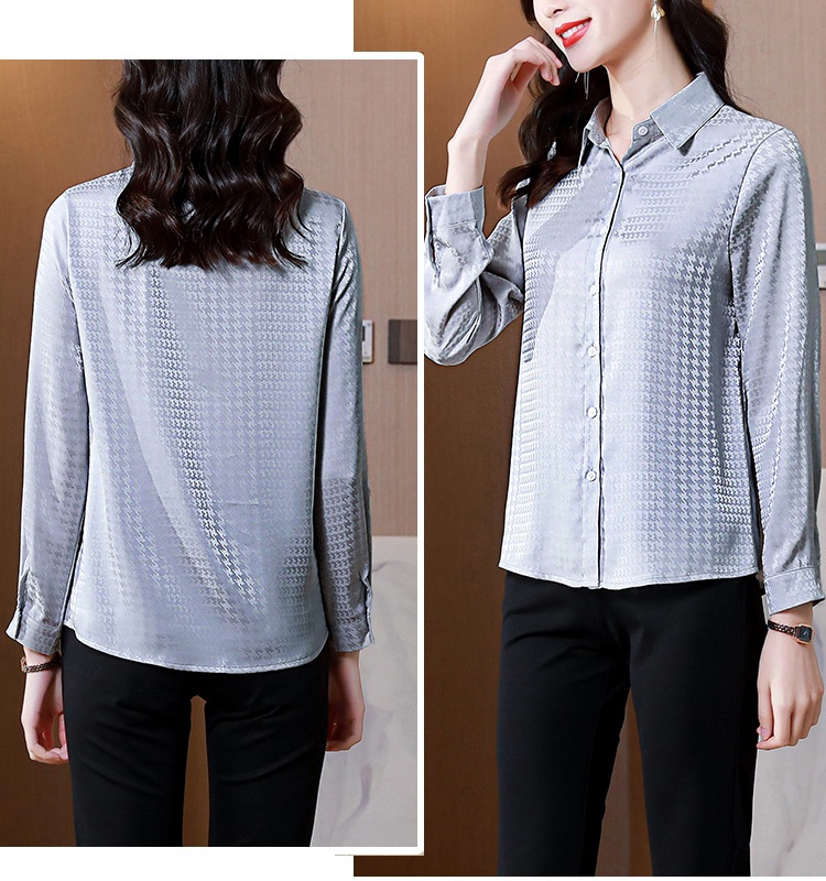 Fashion all-match temperament spring and autumn long sleeve shirt