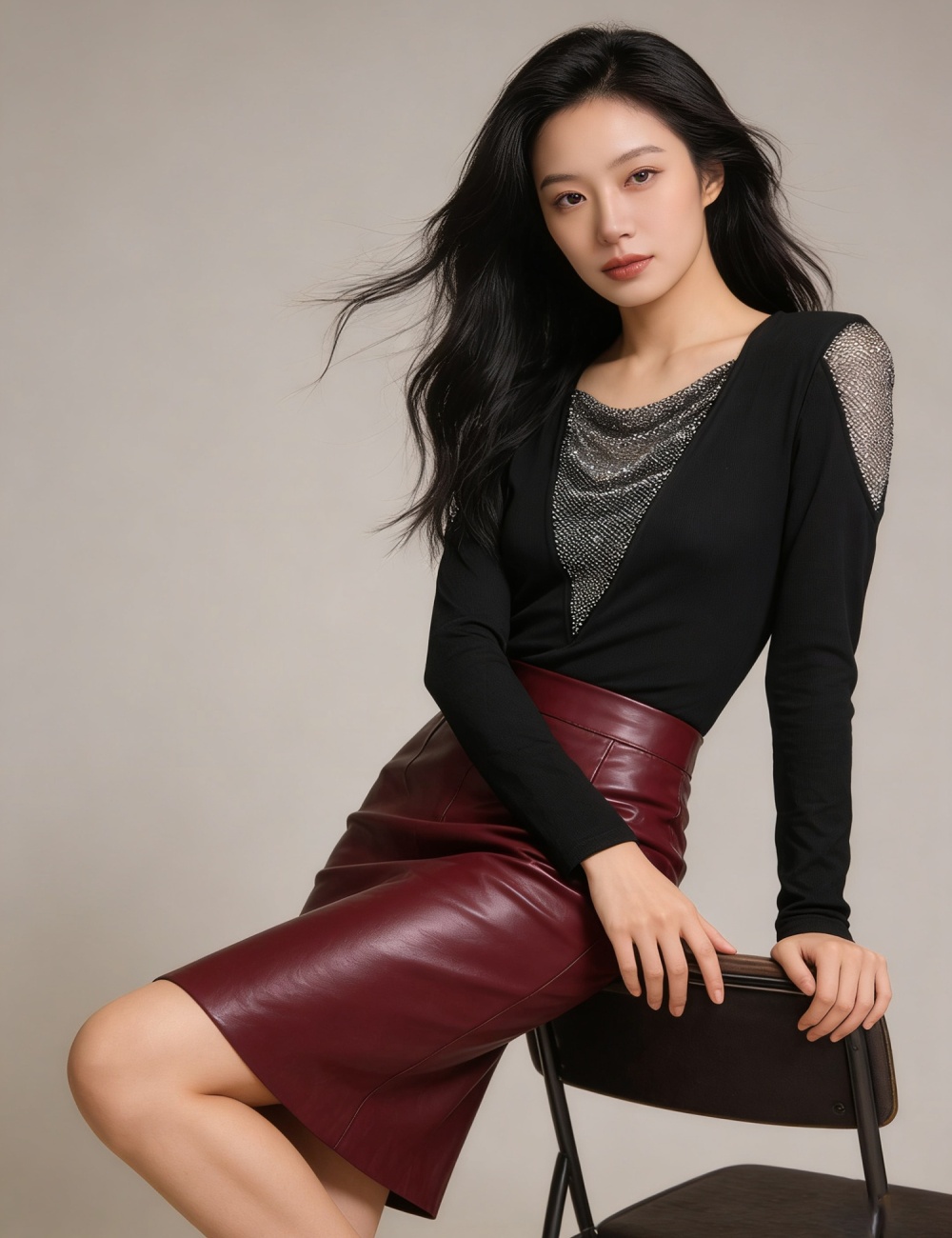 Spring slim tops unique rhinestone T-shirt