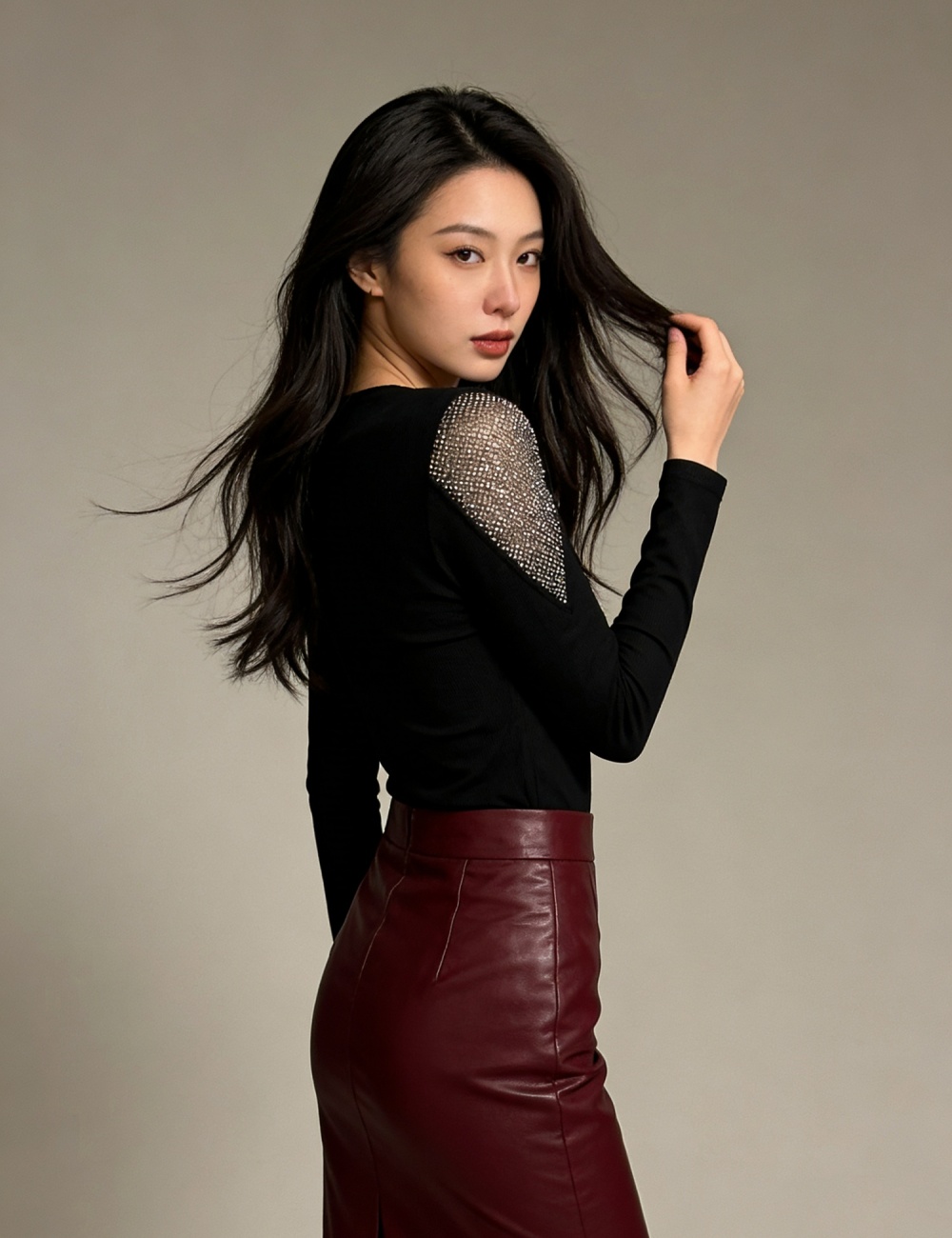 Spring slim tops unique rhinestone T-shirt