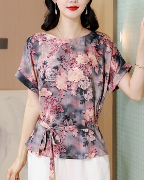 Silk real silk loose large yard summer tops for women
