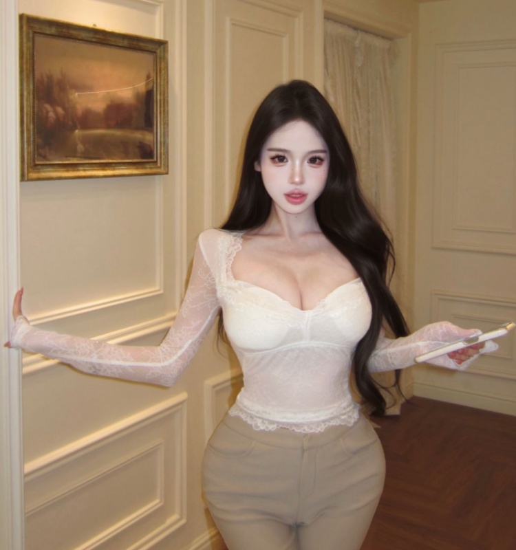 Lace spicegirl tops refinement bottoming shirt for women