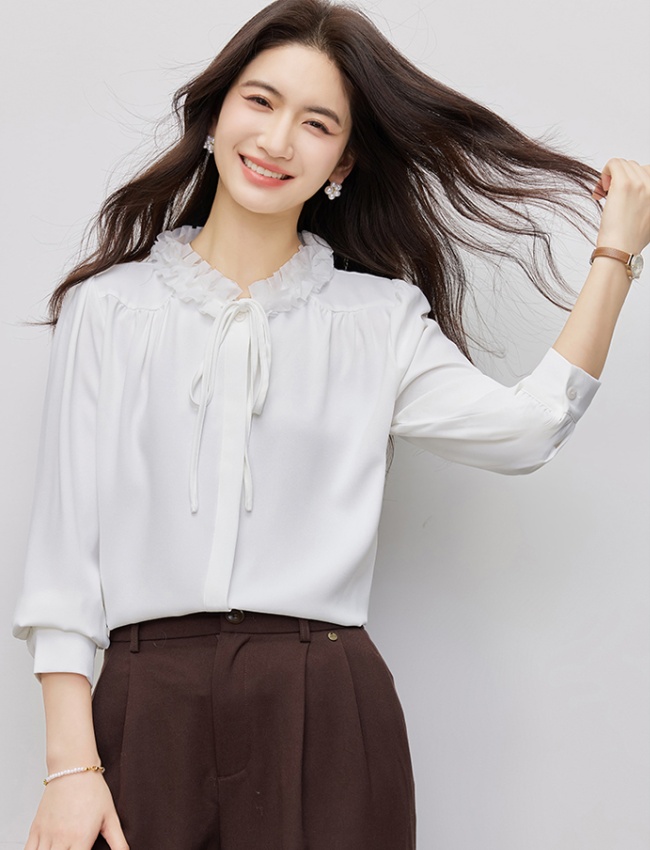 Temperament all-match small shirt autumn shirt for women