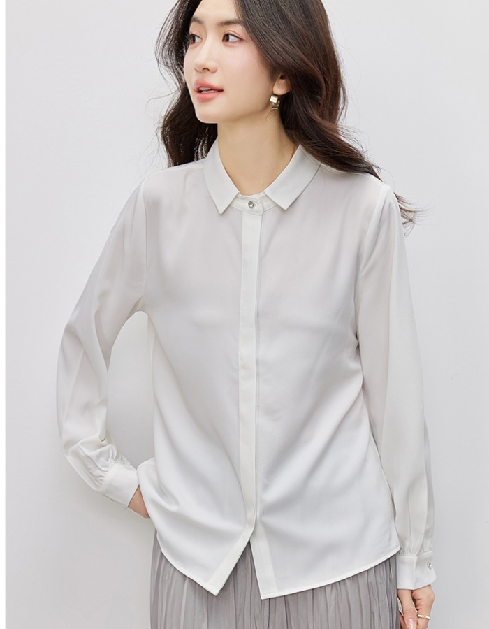Pure long sleeve small shirt Casual shirt for women
