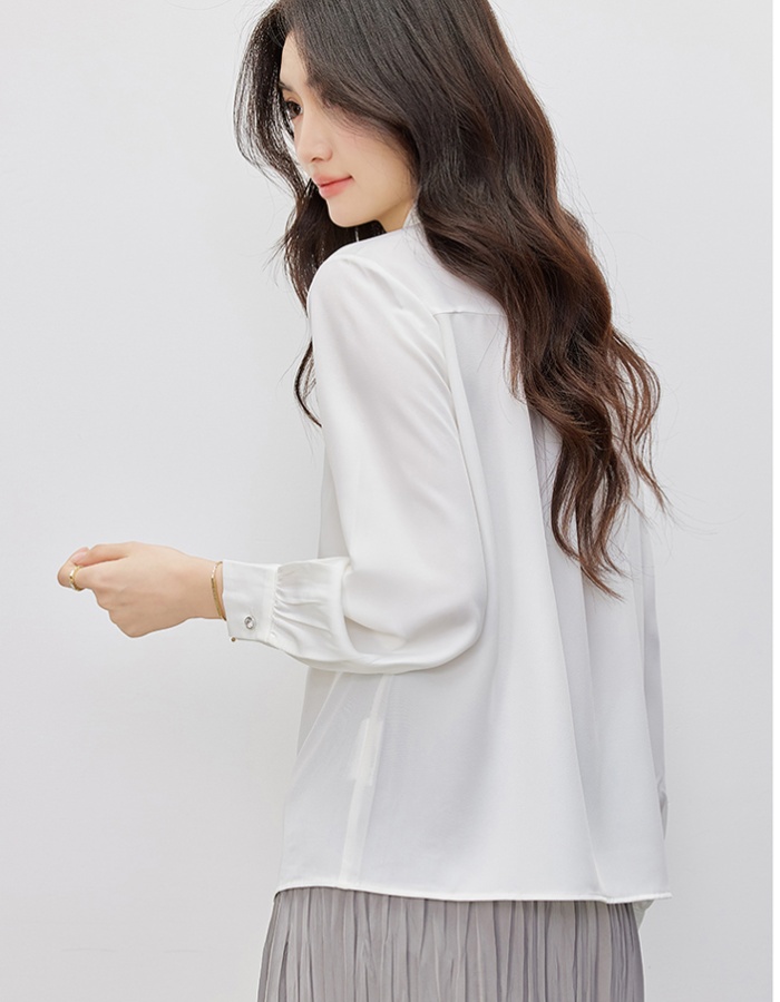 Pure long sleeve small shirt Casual shirt for women
