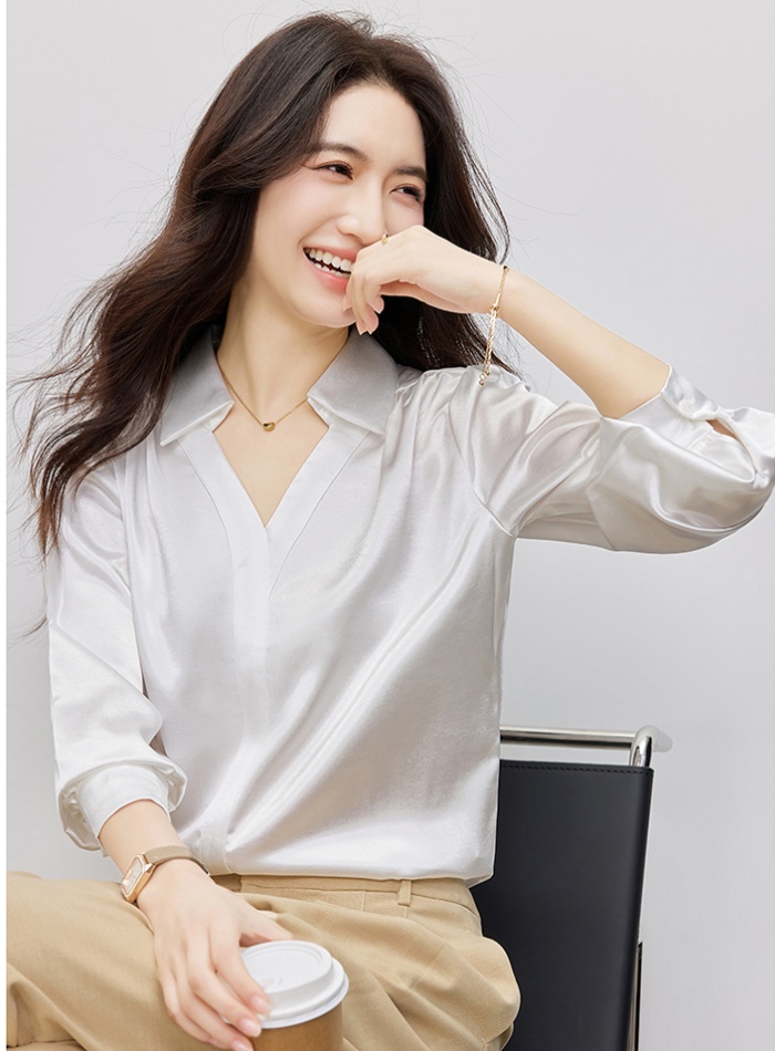 Casual simple small shirt show young shirt for women