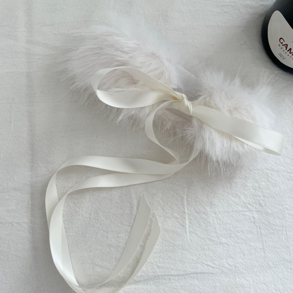 Splice enticement fur collar package hip halter dress