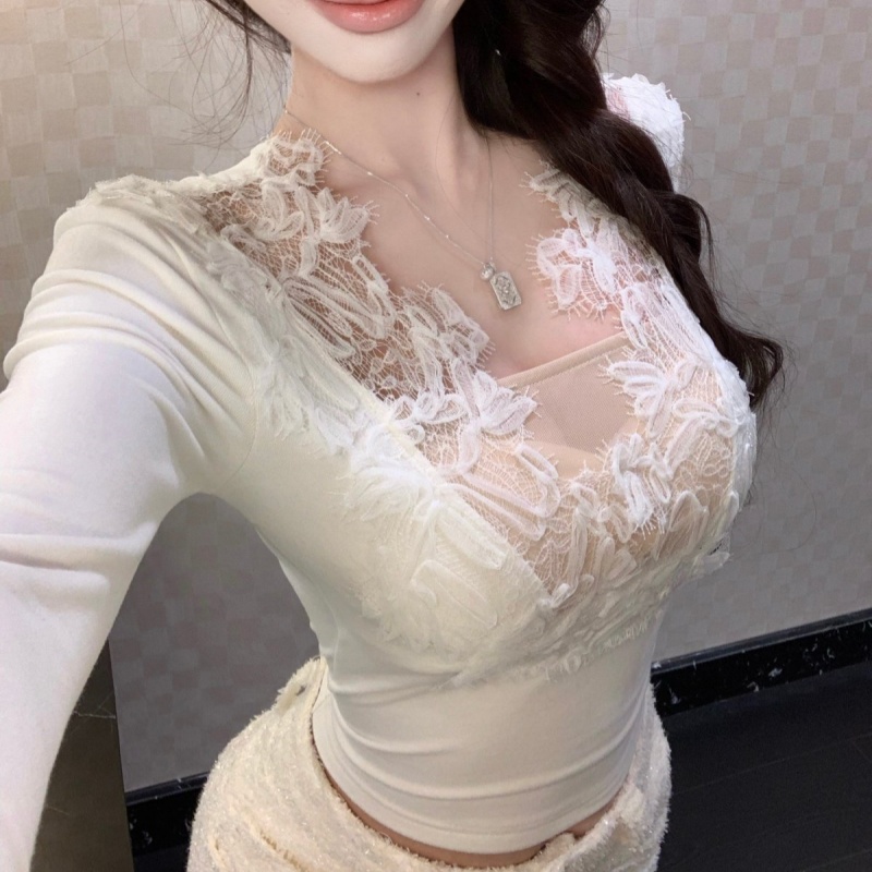 Sexy tops inside the ride bottoming shirt for women