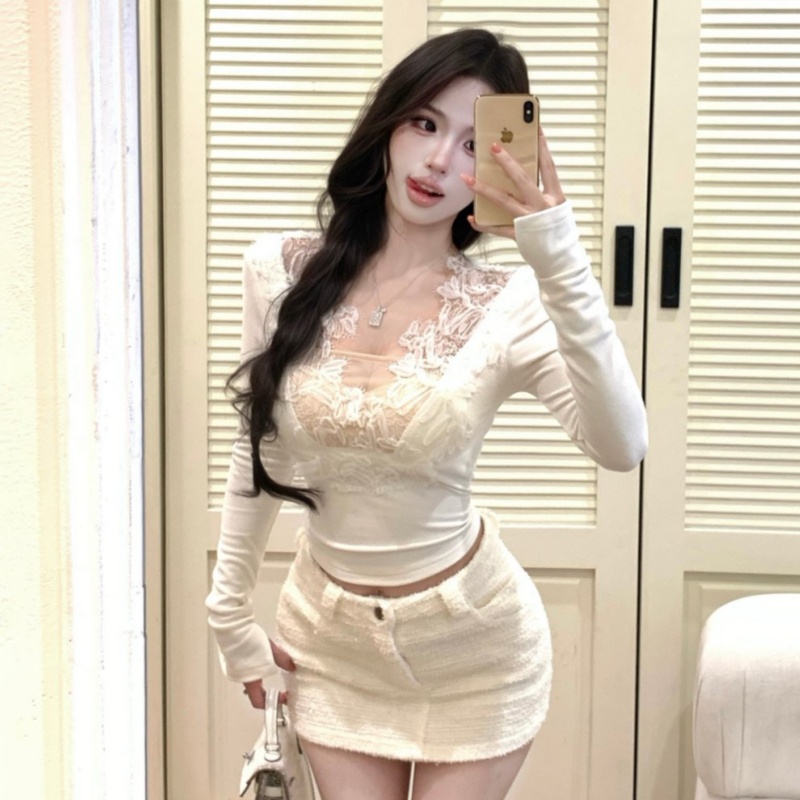 Sexy tops inside the ride bottoming shirt for women