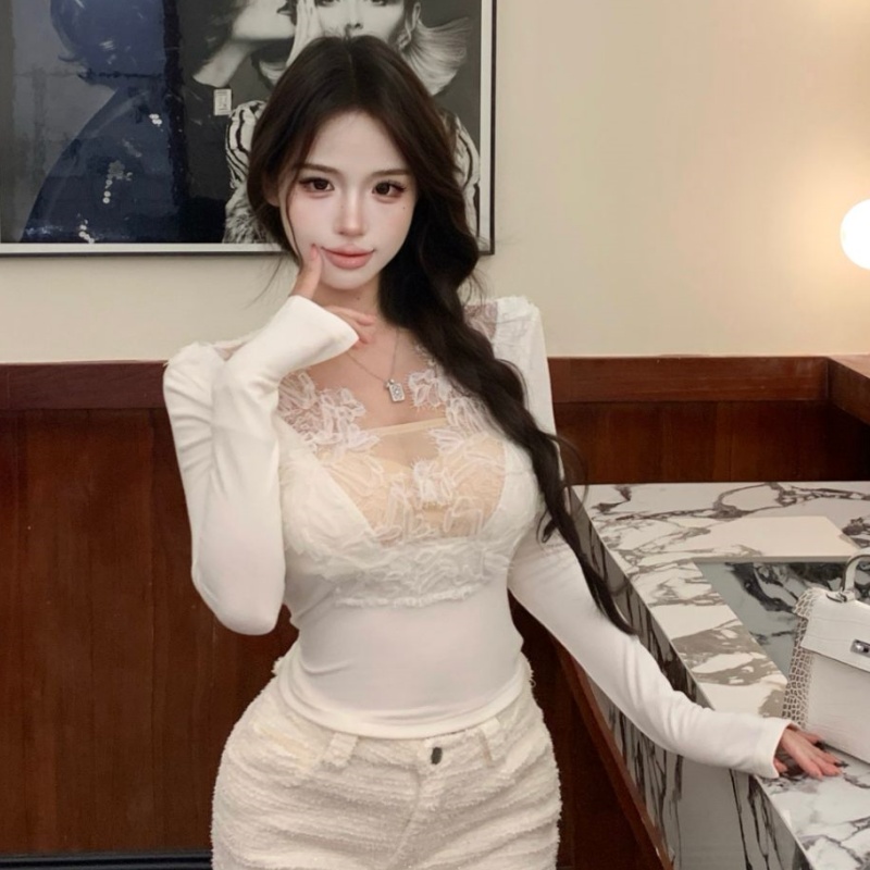 Sexy tops inside the ride bottoming shirt for women