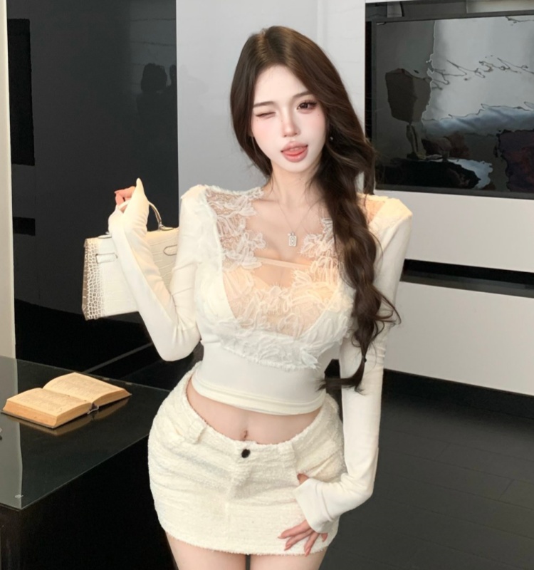 Sexy tops inside the ride bottoming shirt for women