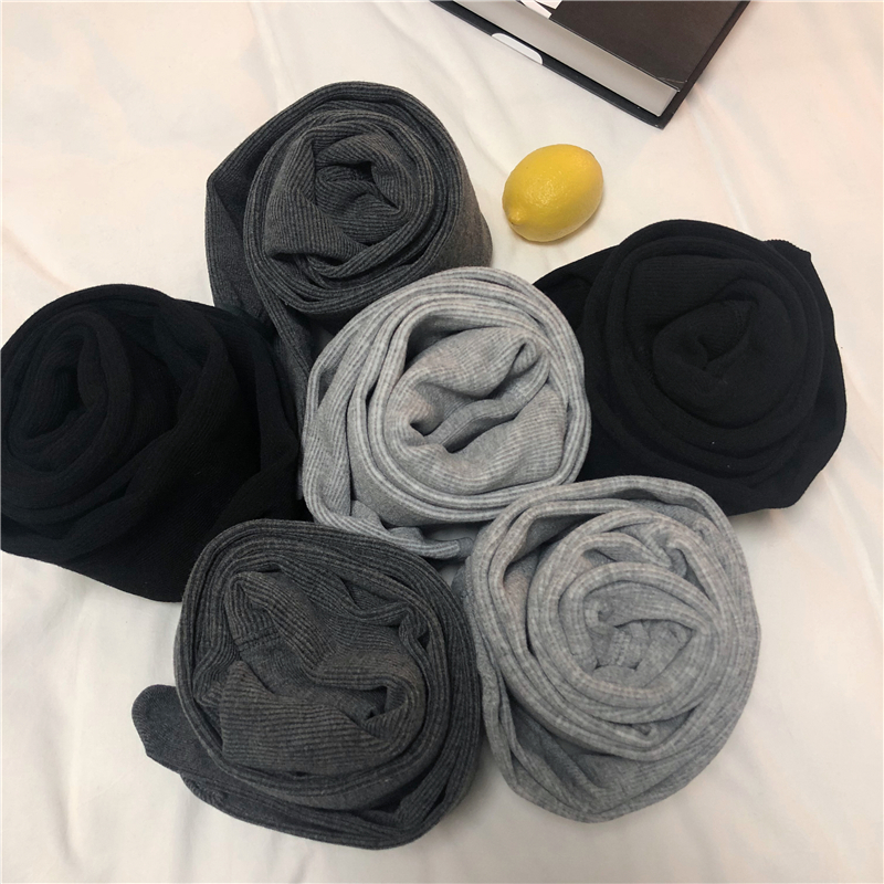 Vertical stripes conventional plus velvet thick leggings