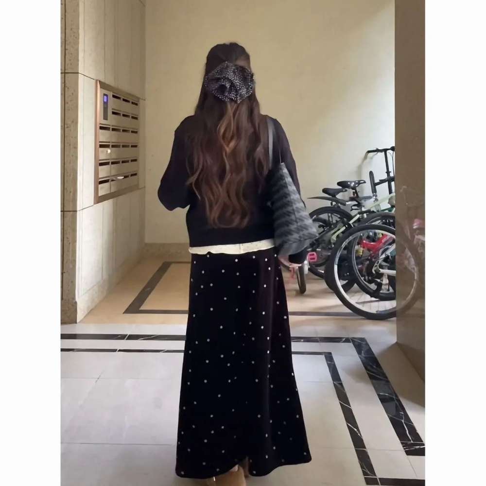 Winter France style skirt tender cardigan a set for women