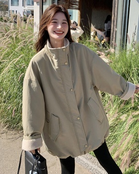 Waterproof lamb fur coat lazy Korean style work clothing