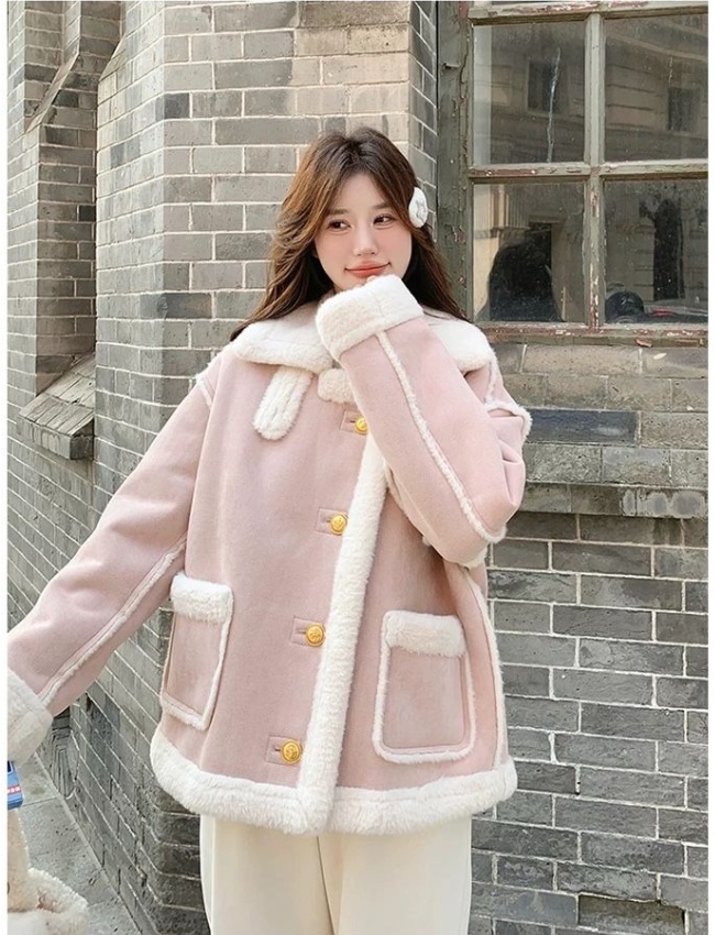 Plus velvet thick winter velvet jacket coat for women