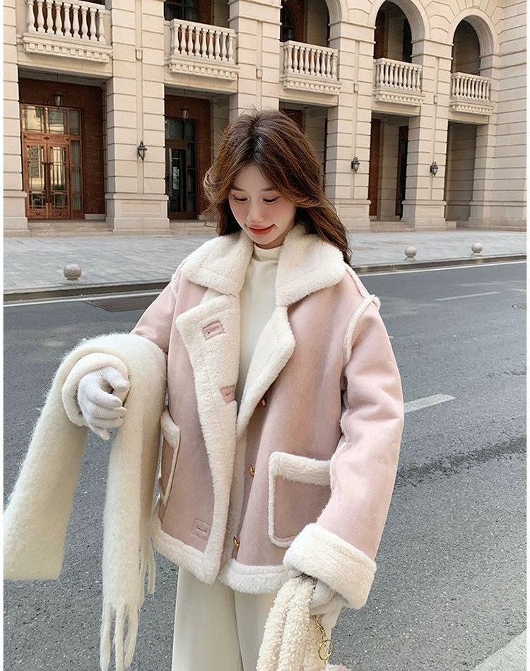 Plus velvet thick winter velvet jacket coat for women