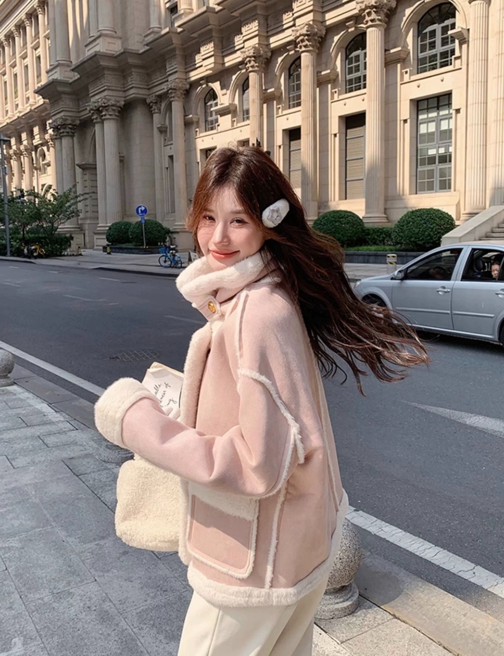 Plus velvet thick winter velvet jacket coat for women