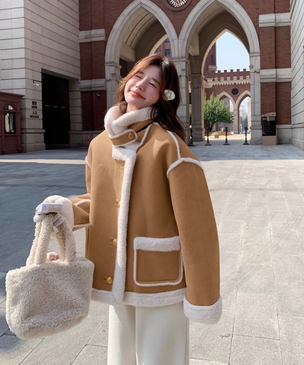 Plus velvet thick winter velvet jacket coat for women