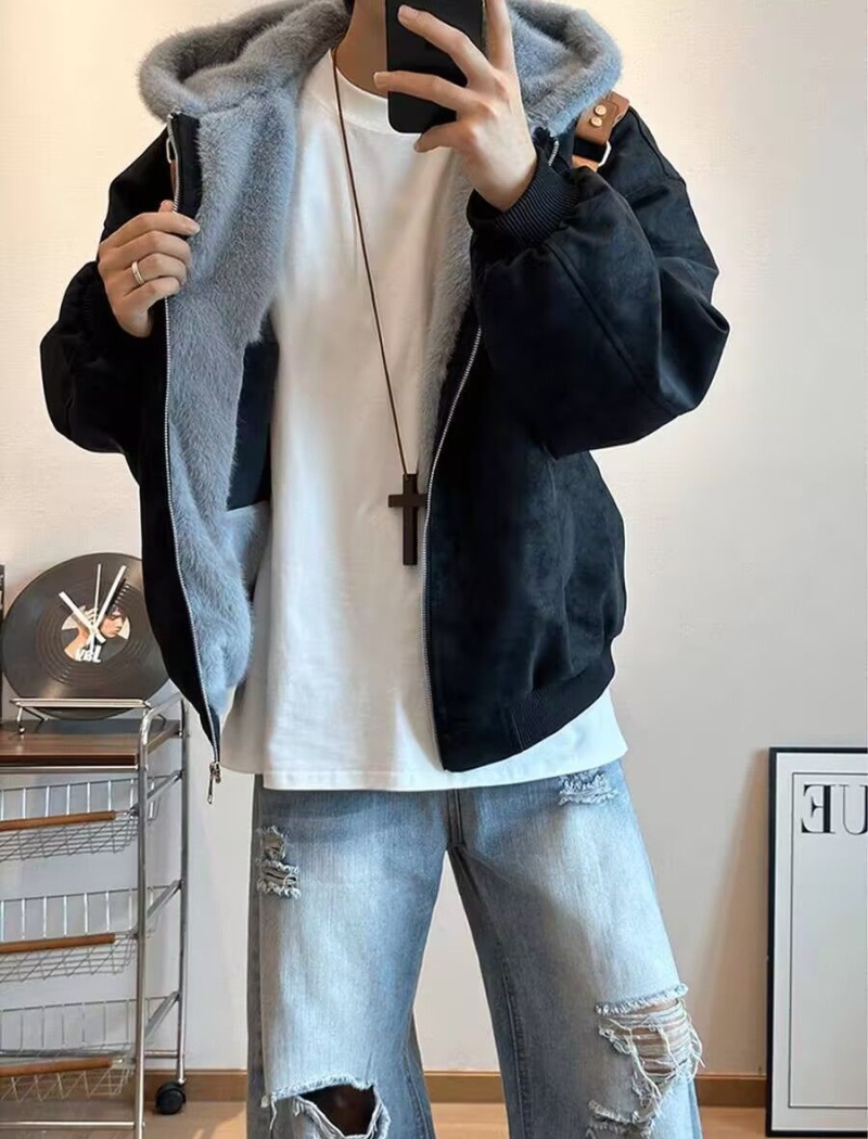 Hooded cotton coat thick coat for women