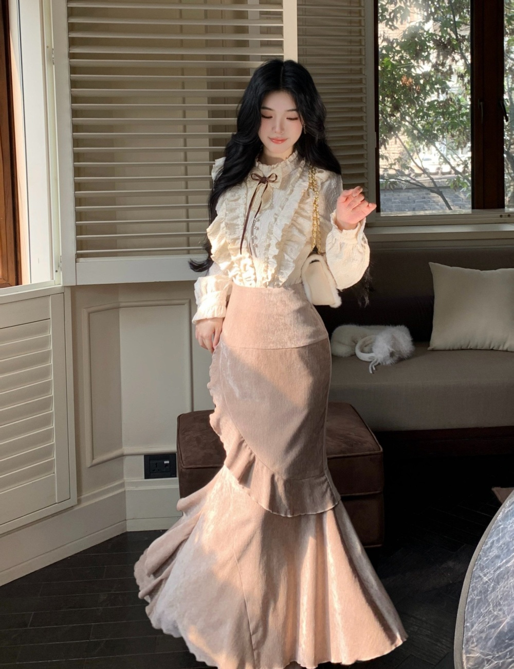 Temperament long skirt spring skirt for women
