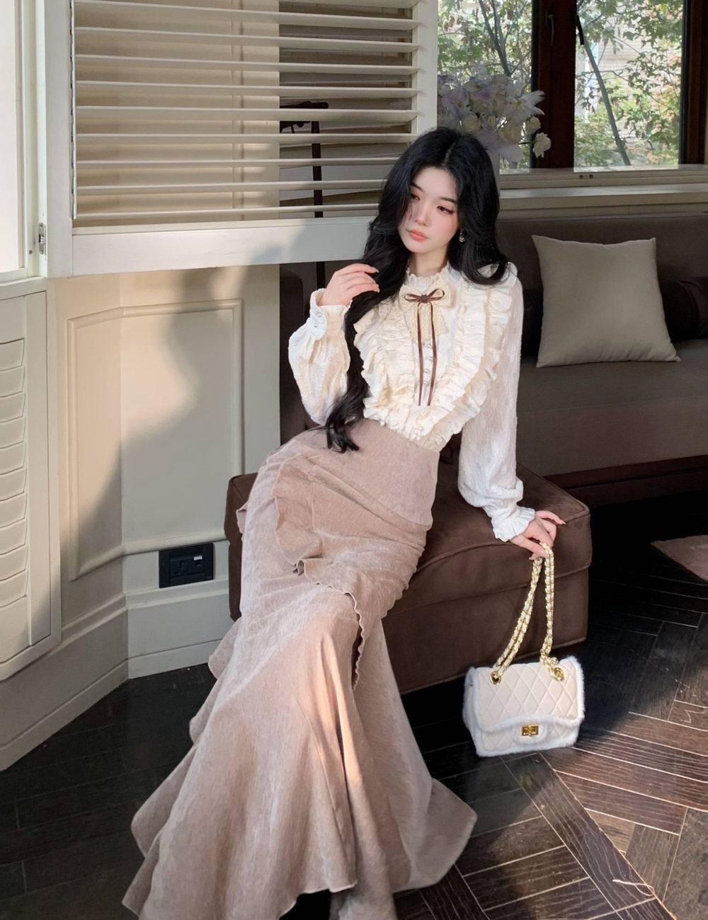 Temperament long skirt spring skirt for women