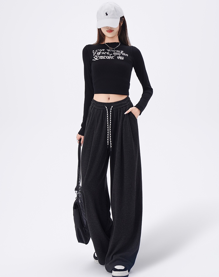 Mopping spring pinstripe pants for women