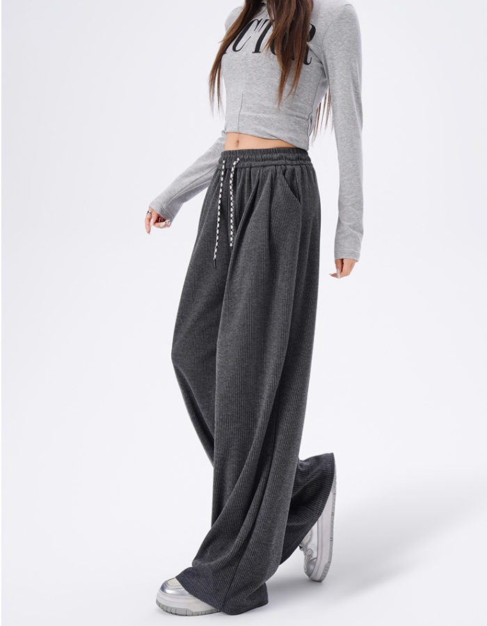 Mopping spring pinstripe pants for women