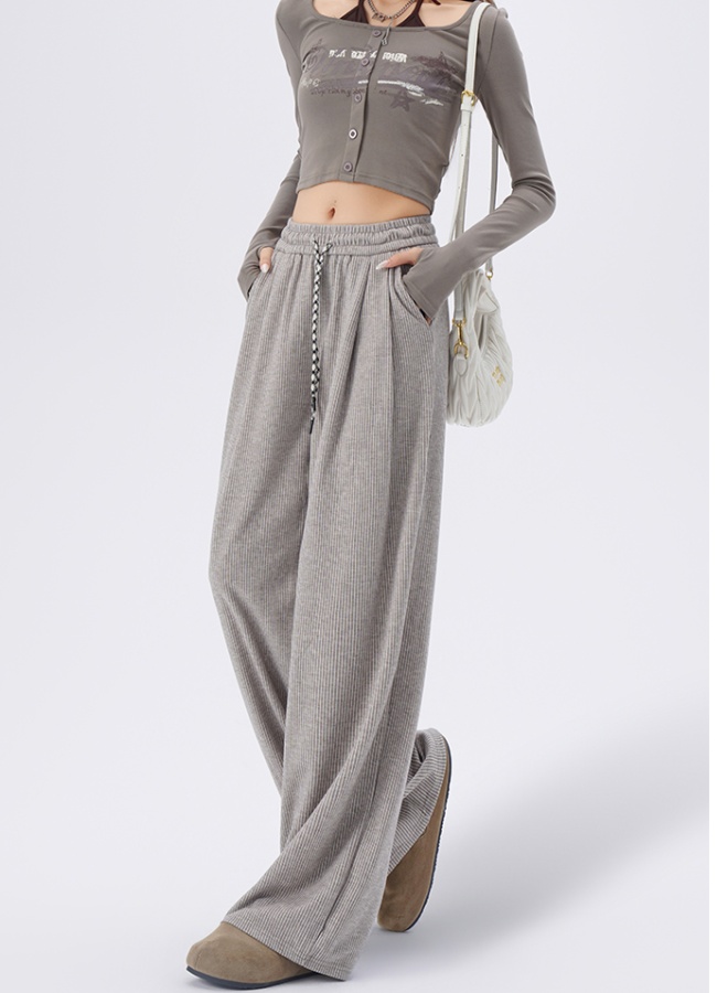 Mopping spring pinstripe pants for women