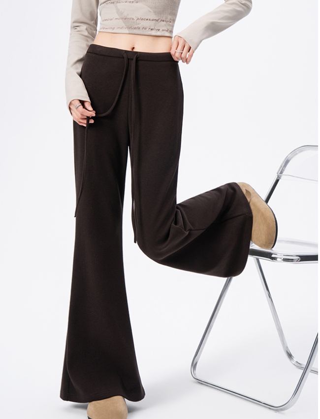 Korean style thick pants high waist long pants for women