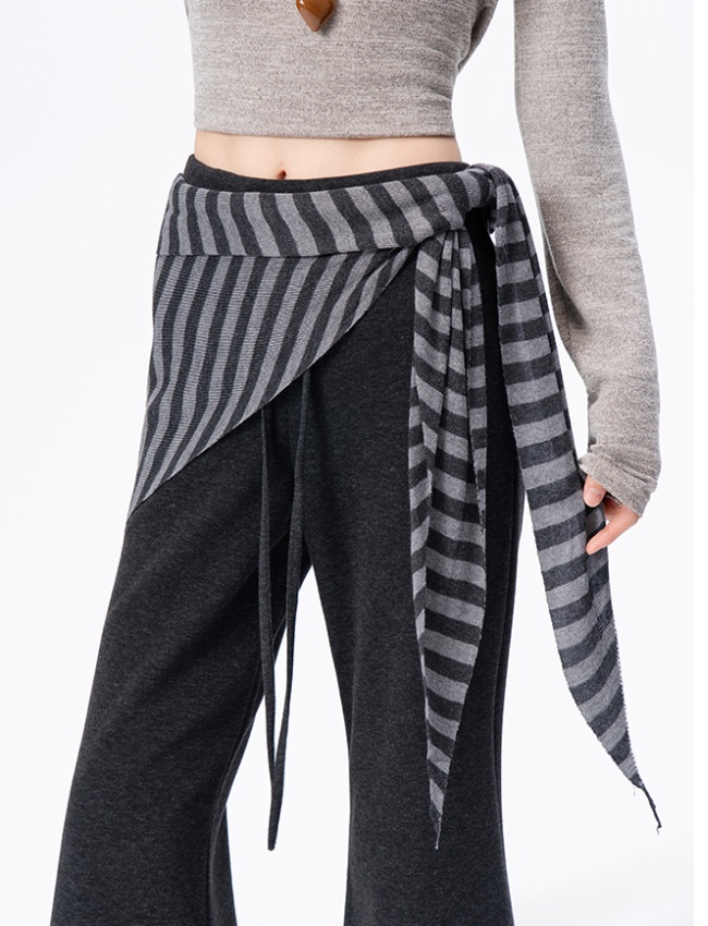 Korean style thick pants high waist long pants for women