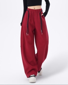 Wide leg Casual sweatpants high waist pants for women
