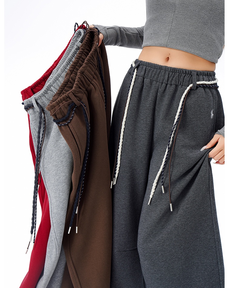 Wide leg Casual sweatpants high waist pants for women