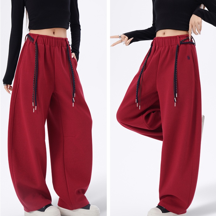 Wide leg Casual sweatpants high waist pants for women