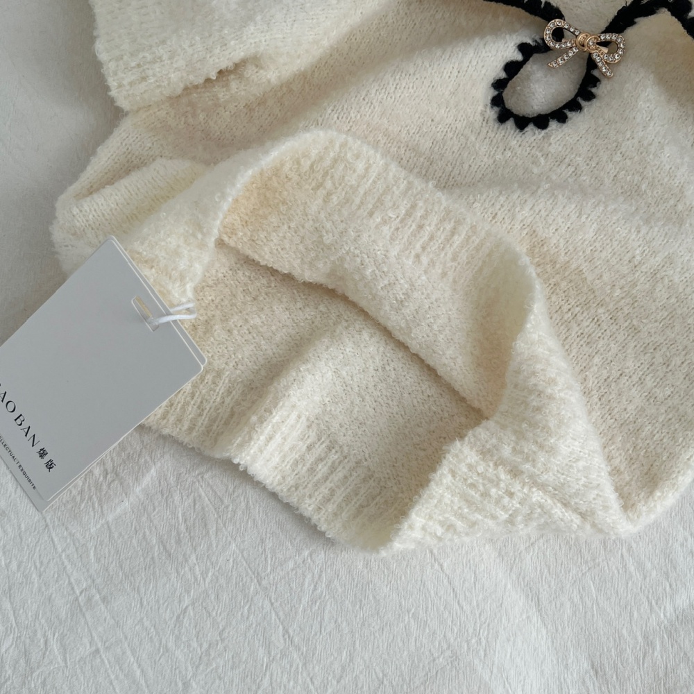 Pullover short sleeve sweater knitted skirt