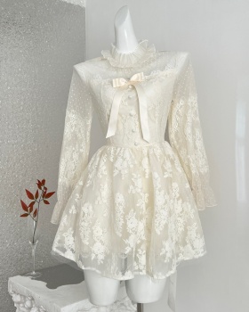 Sweet princess sweetheart fish plus velvet dress for women