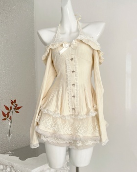 Winter slim short skirt fashion tops a set