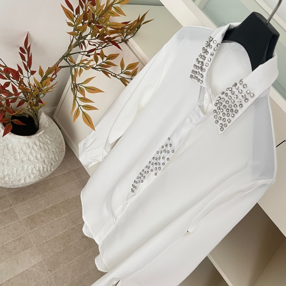 Temperament loose tops satin shirt