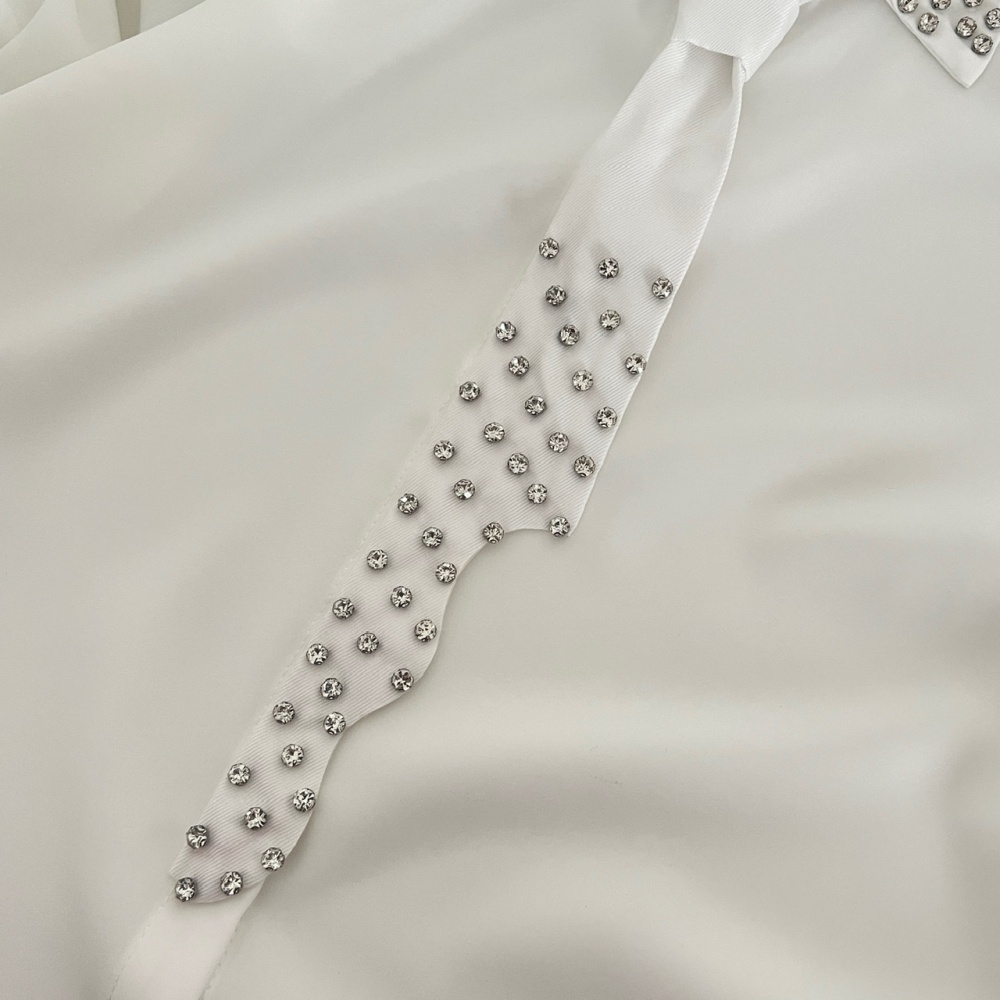 Temperament loose tops satin shirt