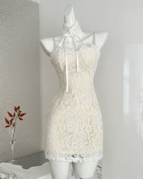 France style wrapped chest sling dress for women