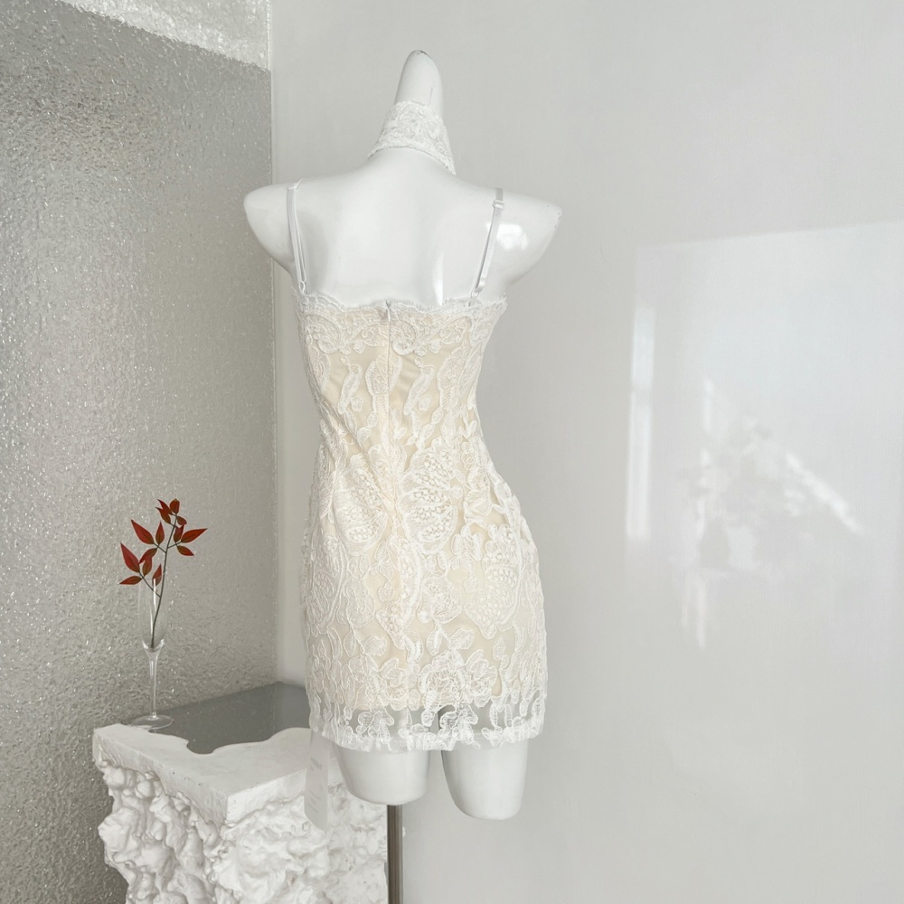 France style wrapped chest sling dress for women